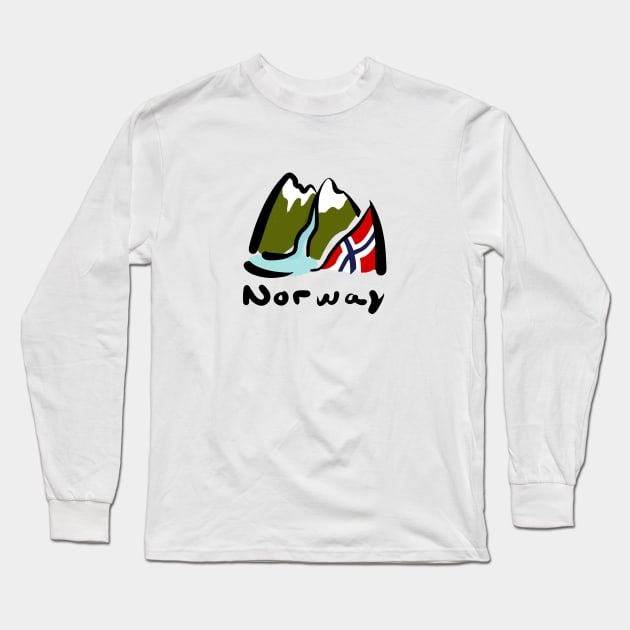 Norway logo design Long Sleeve T-Shirt by covostudio